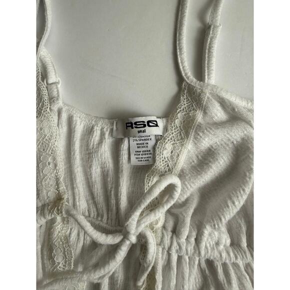 RSQ Womens white top , sleeveless size small made in Mexico - Picture 2 of 6